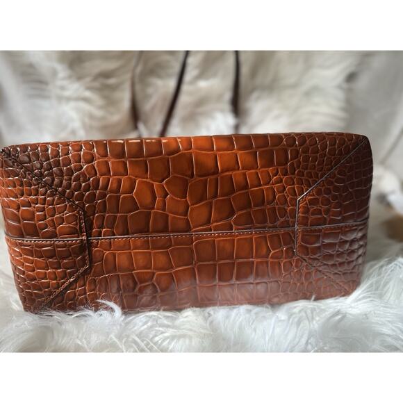 RARE NEW $720 Tory Burch Crocodile Thea Work Travel Laptop Tote Diaper Mom Bag - Picture 6 of 13